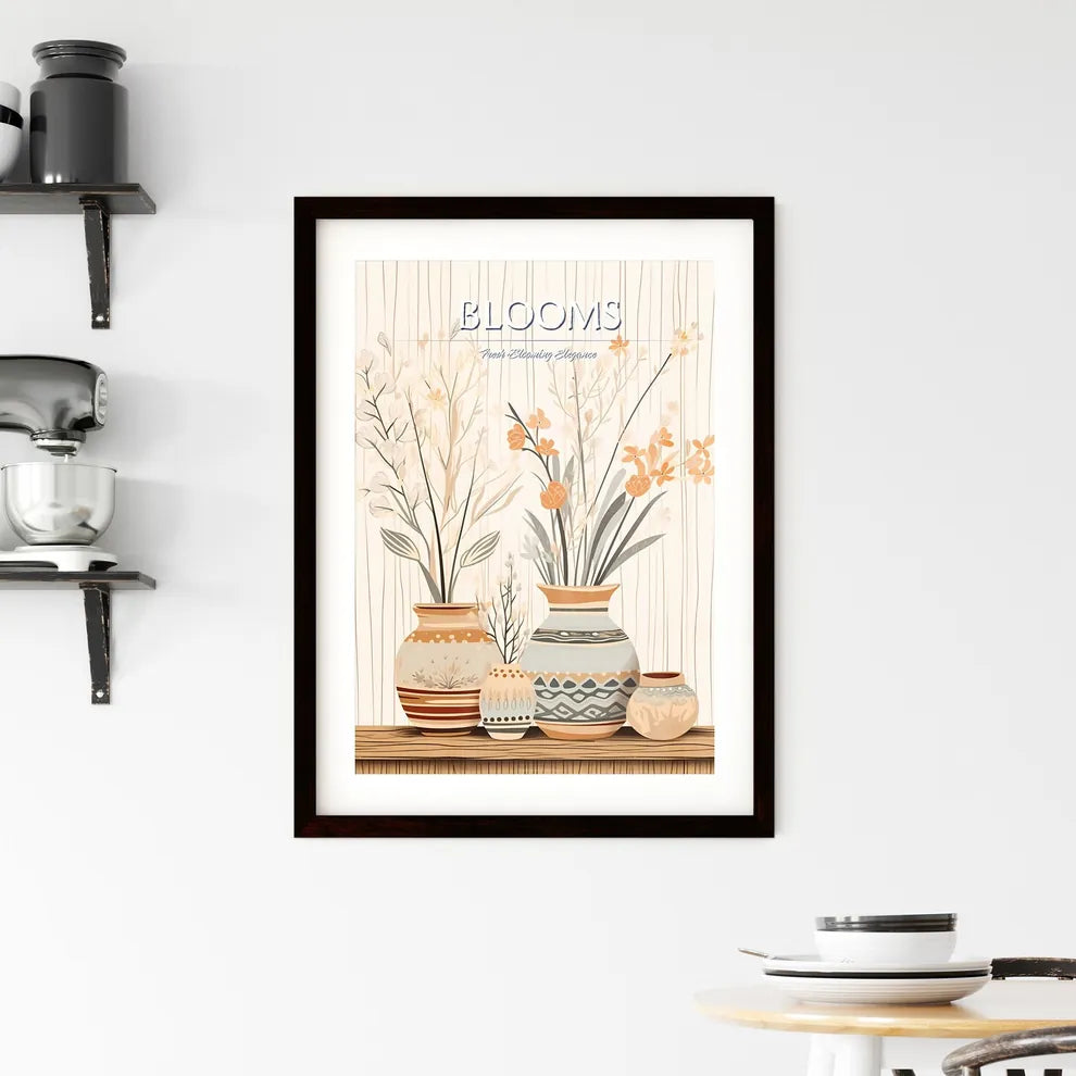 Group Of Vases With Flowers Art Prin - Kitchen Hangings