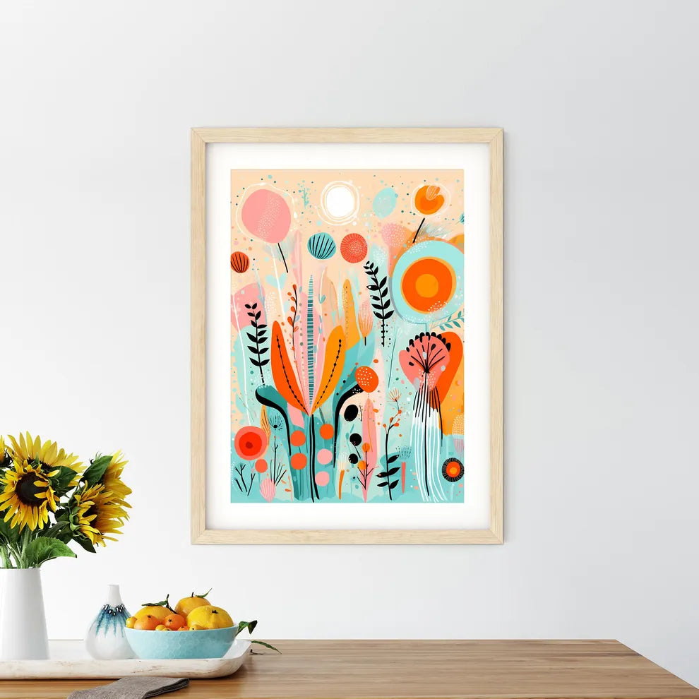 Colorful Art Of Flowers And Plants Art Prin - Kitchen Hangings
