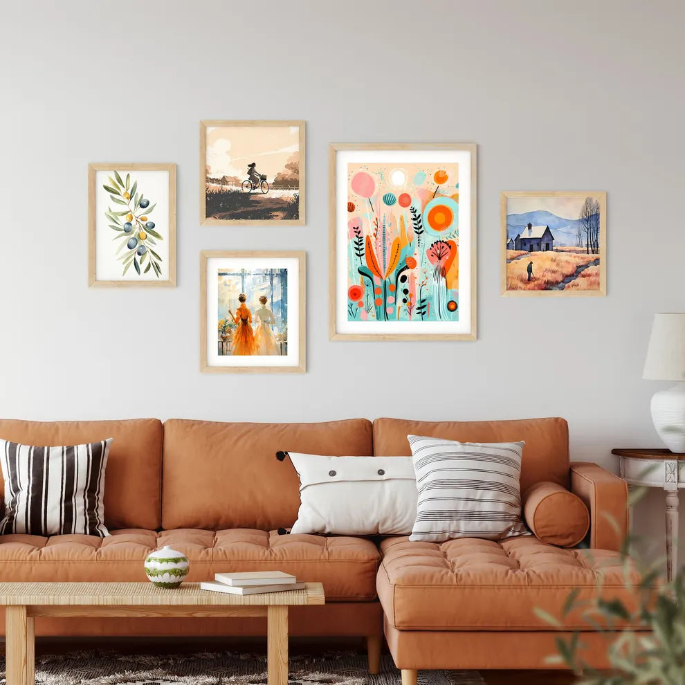 Colorful Art Of Flowers And Plants Art Prin Framed Print