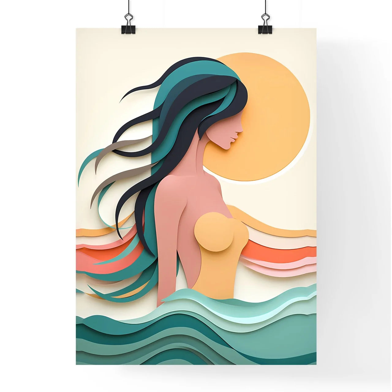 Woman In A Swimsuit Art Prin Poster