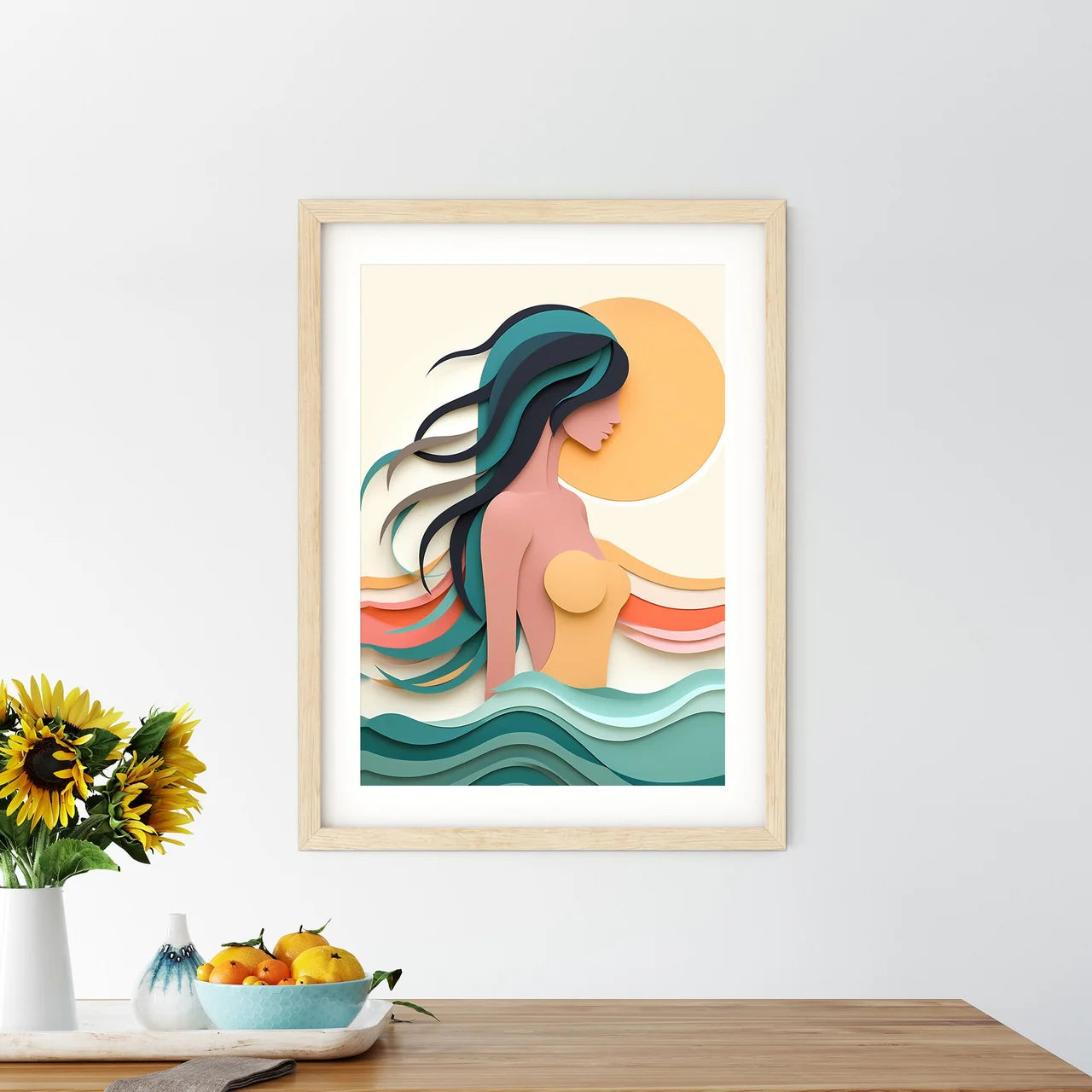 Woman In A Swimsuit Art Prin - Kitchen Hangings