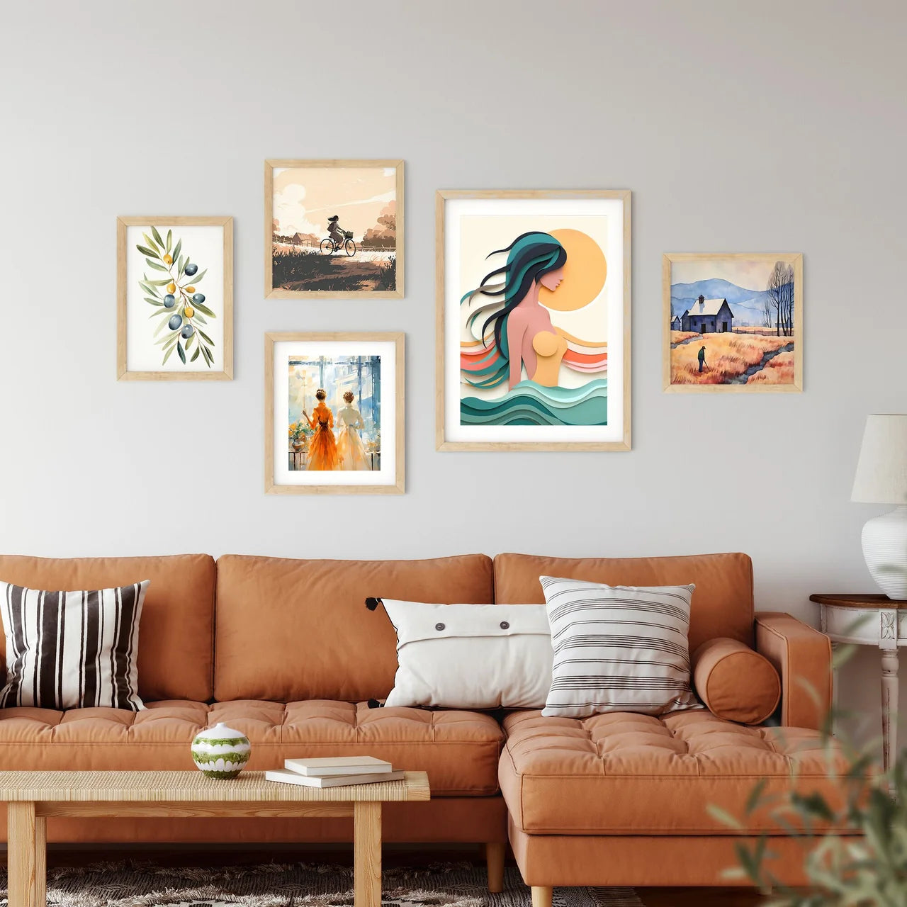 Woman In A Swimsuit Art Prin Framed Print