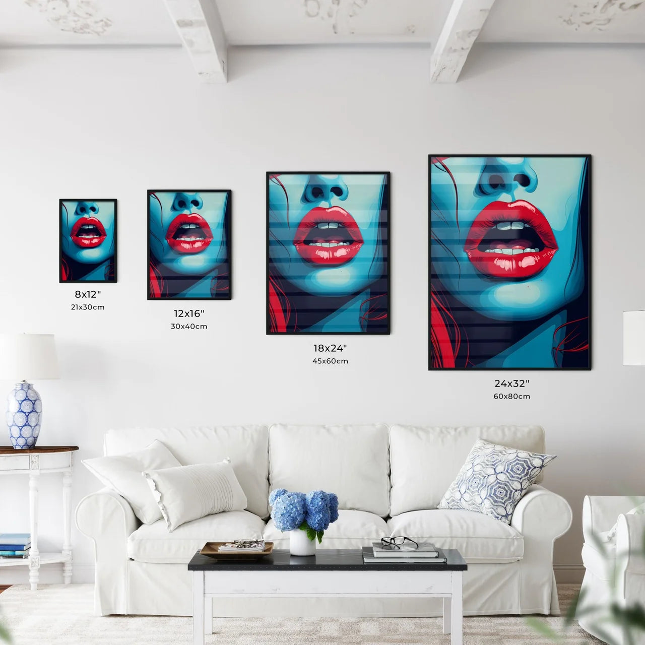 Close Up Of A Womans Lips Art Prin Wall Art