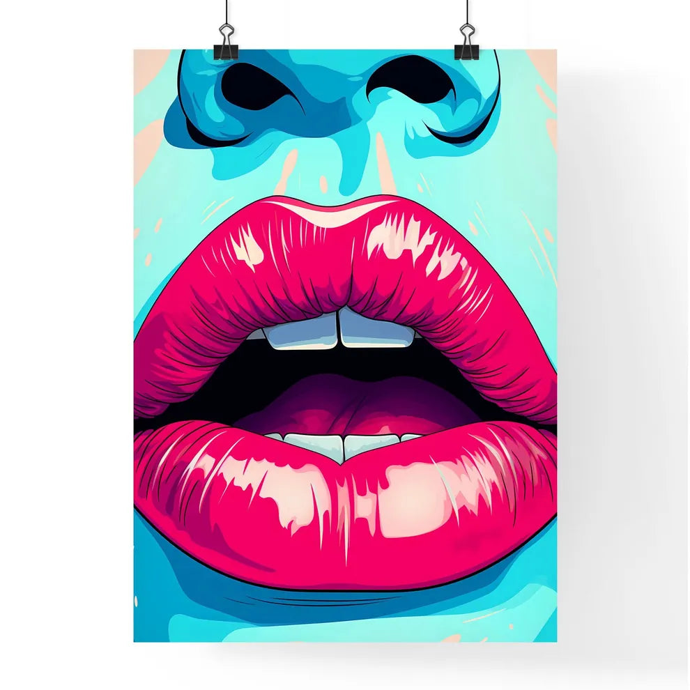 Close Up Of A Womans Lips Art Prin Poster