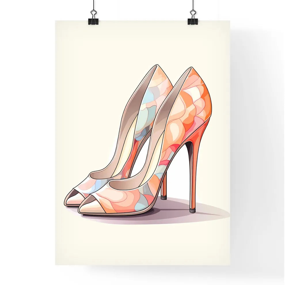 Pair Of High Heeled Shoes Art Prin Poster