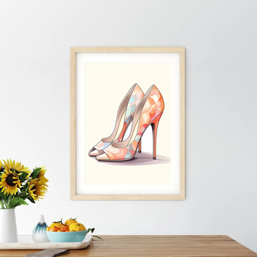 Pair Of High Heeled Shoes Art Prin - Kitchen Hangings