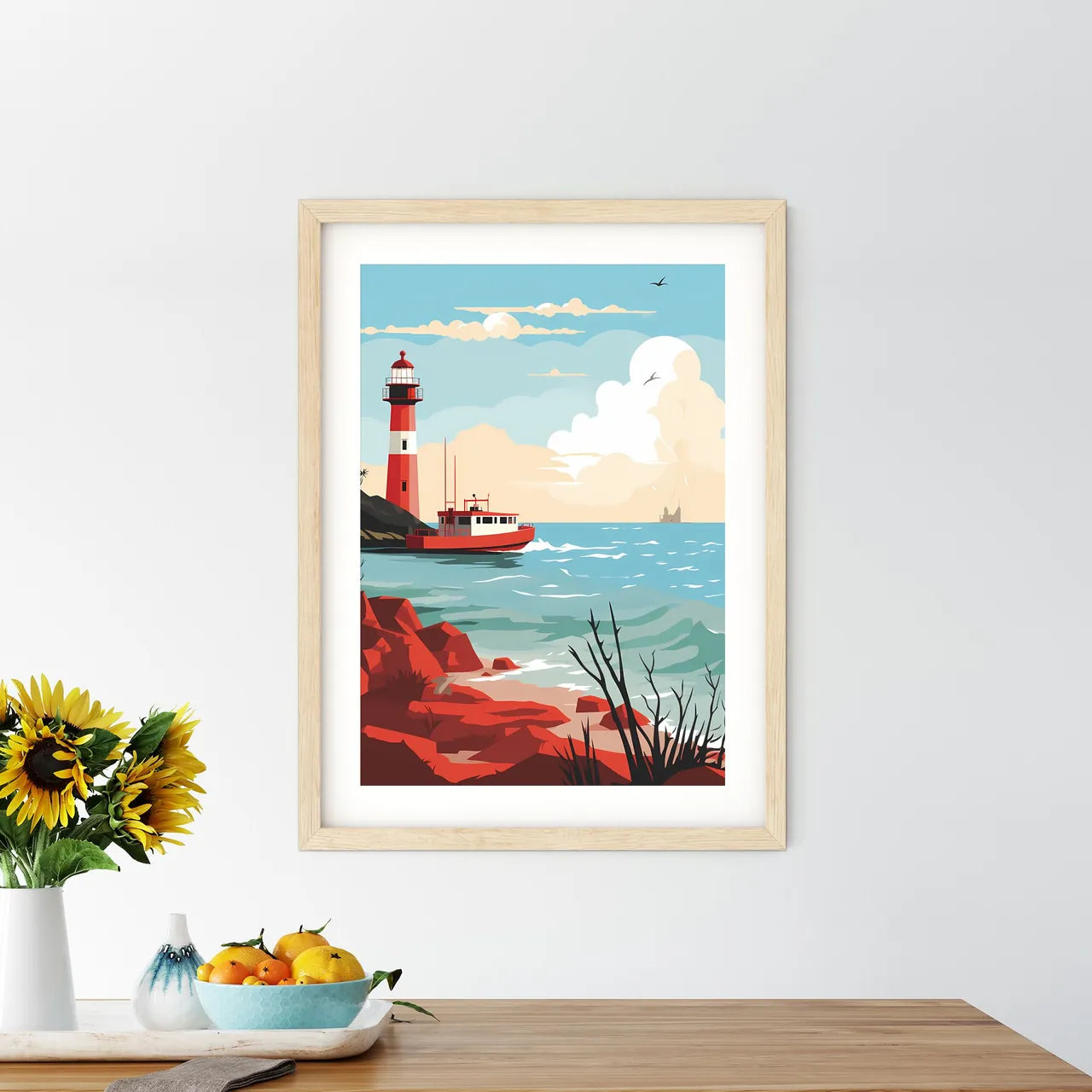 Lighthouse On The Water Art Prin - Kitchen Hangings