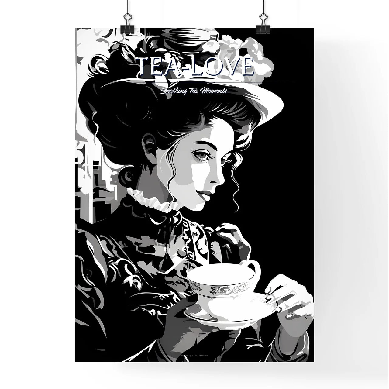 Woman Holding A Tea Cup Art Prin Poster