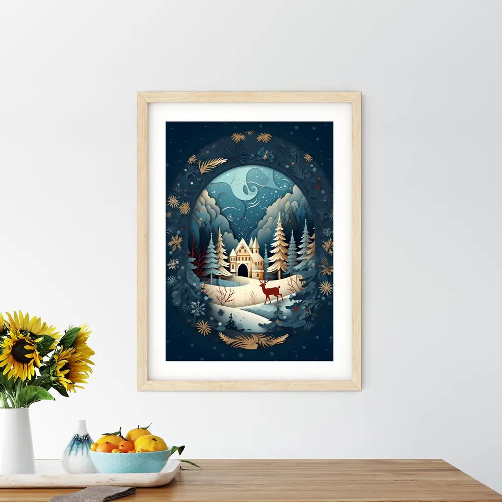 Paper Cut Out Of A House And  Size Chart