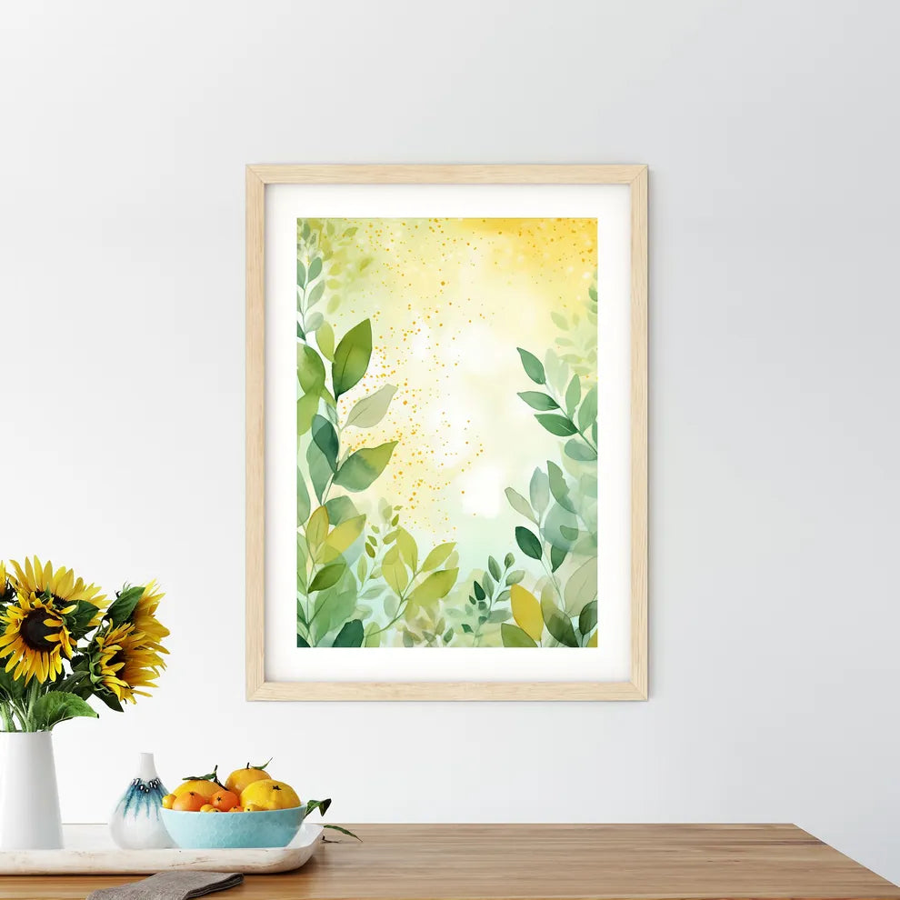 Painting Of Leaves And Branches Art Prin - Kitchen Hangings