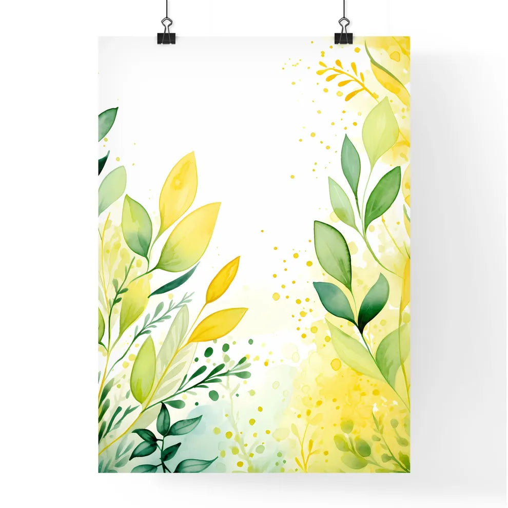 Watercolor Painting Of Leaves Art Prin Poster
