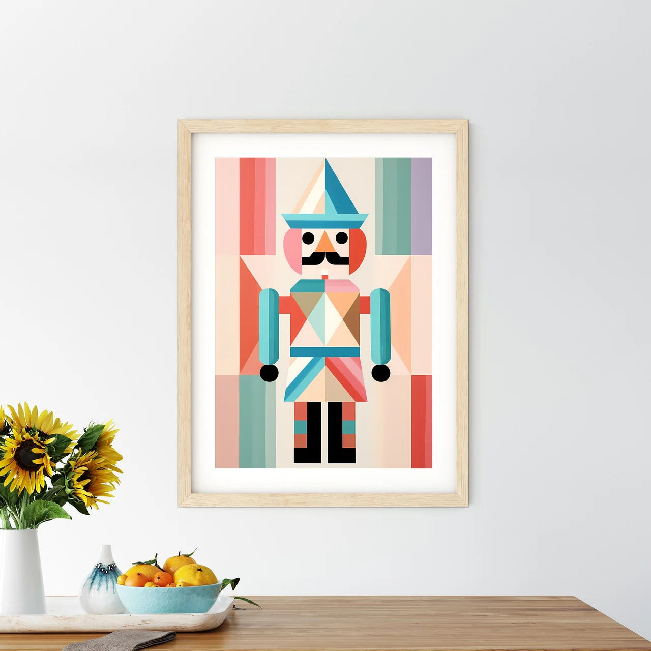 Colorful Toy Nutcracker Art Prin - Kitchen Hangings