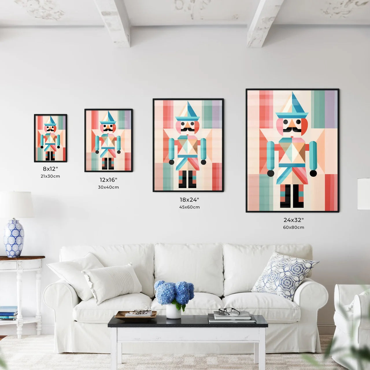 Colorful Toy Nutcracker Art Prin Wall Art