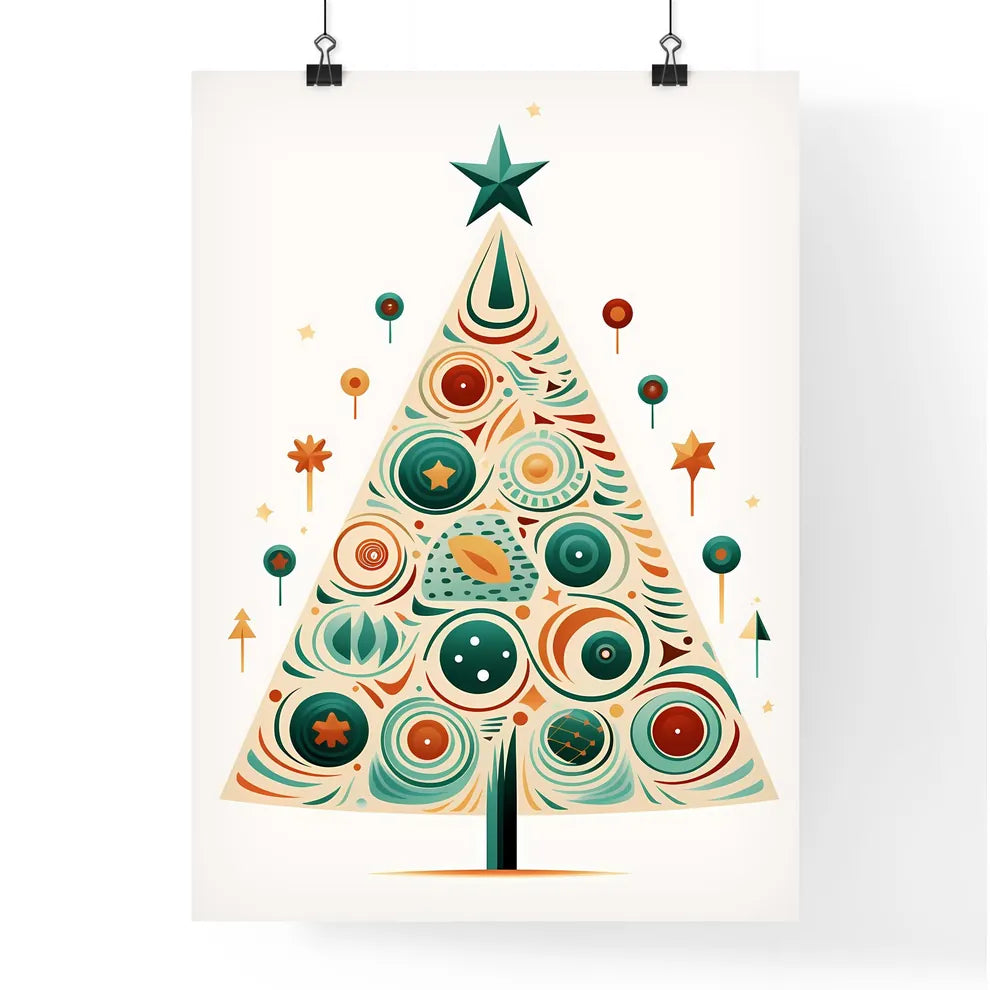Christmas Tree With A Star Art Prin Poster