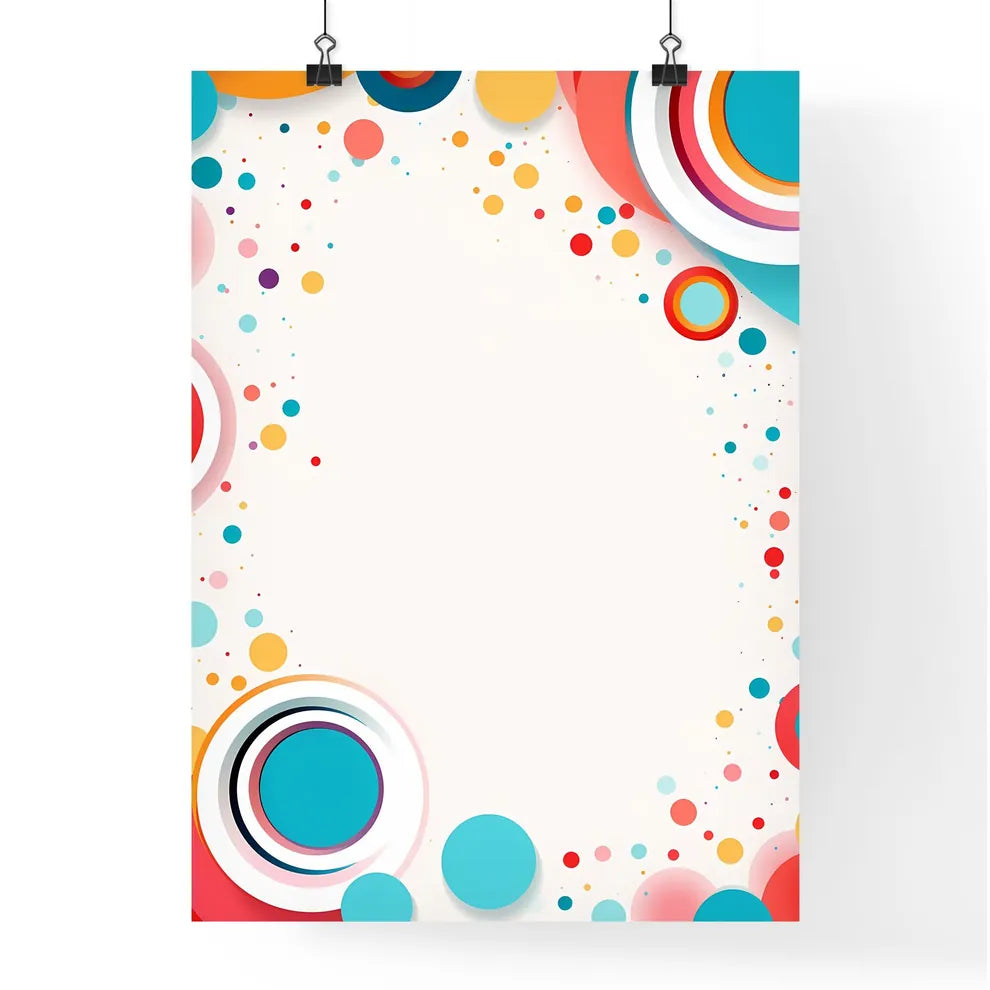 Colorful Circles And Dots Art Prin Poster