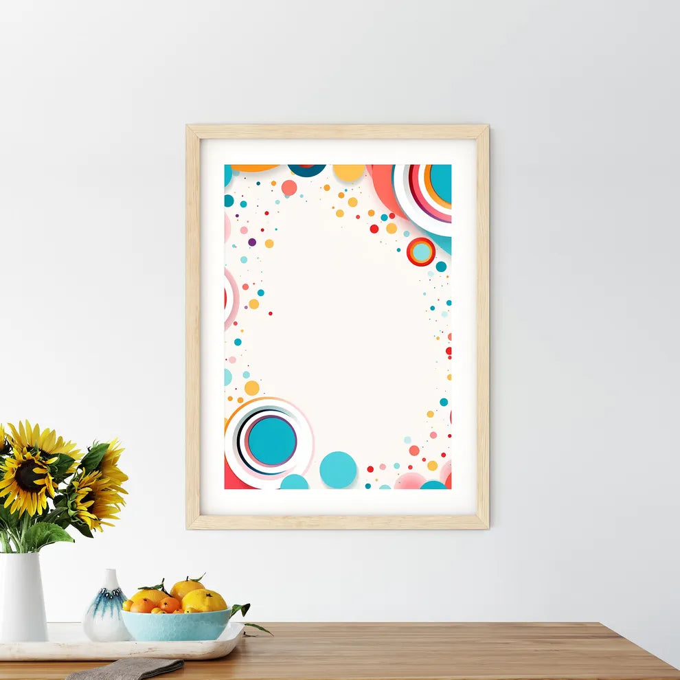 Colorful Circles And Dots Art Prin - Kitchen Hangings