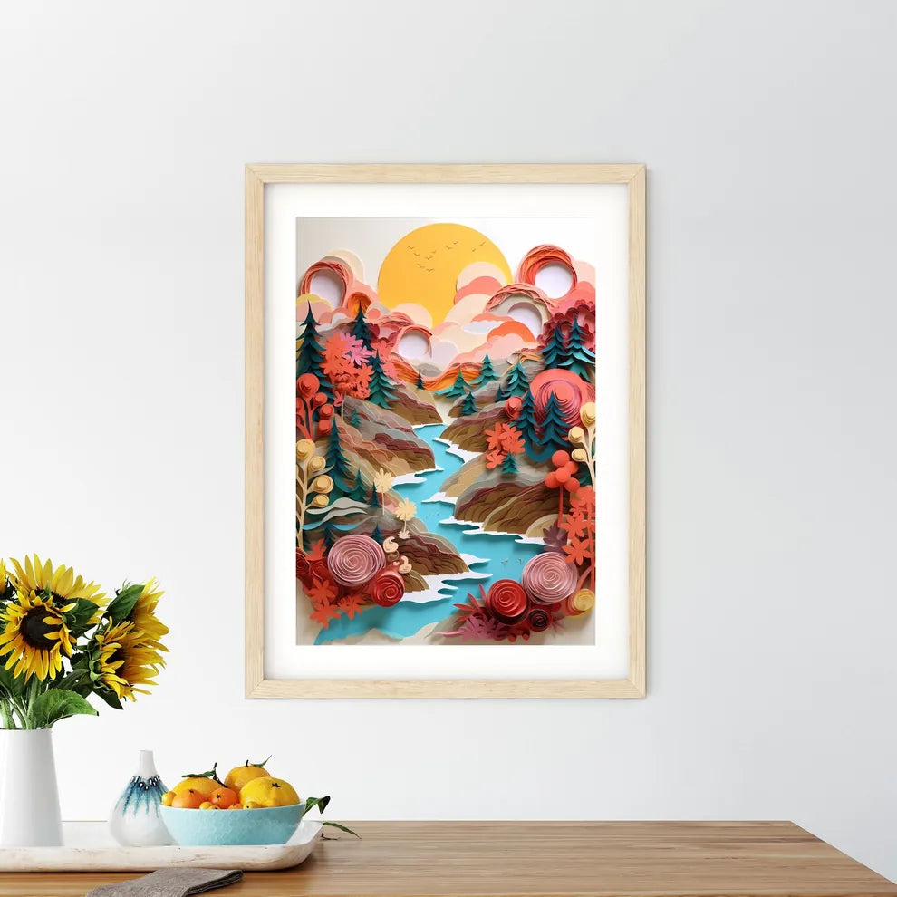 Paper Cut Out Of A Landscape  Size Chart