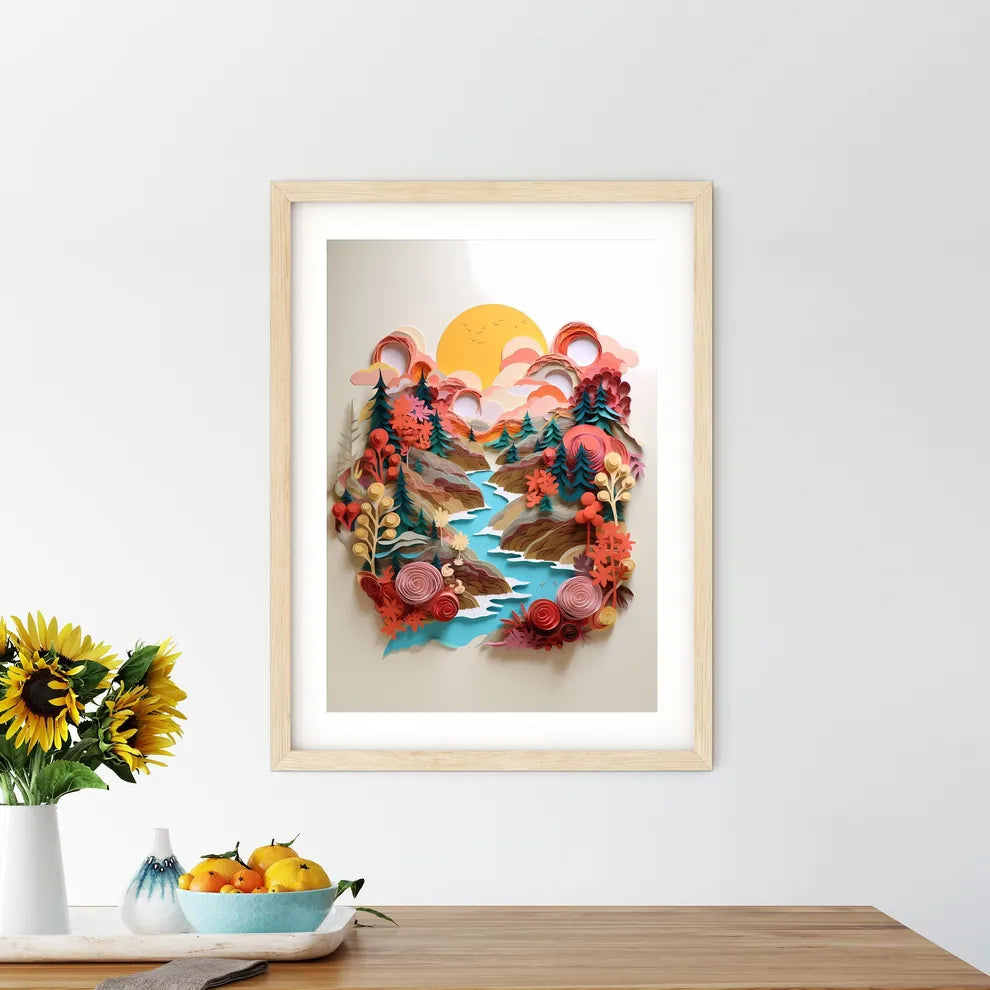 Paper Cut Out Of A Landscape  Size Chart