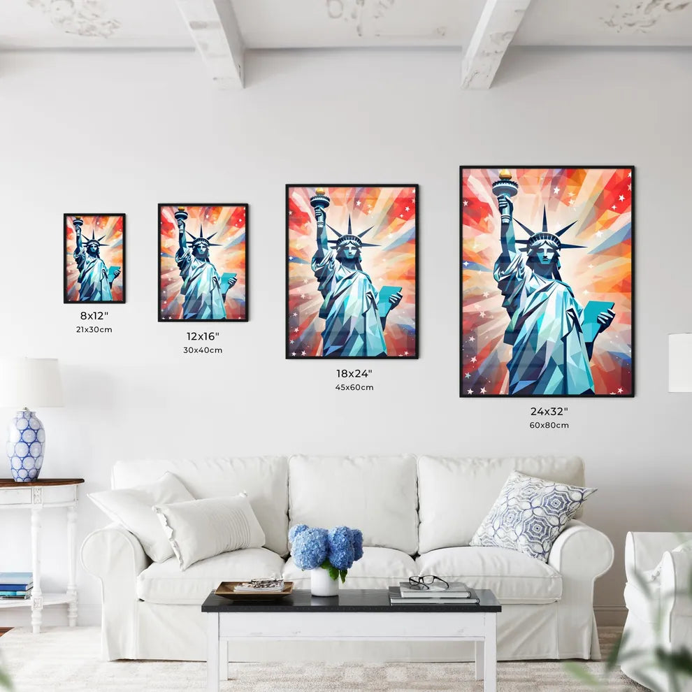 Statue Of Liberty With A Torch And A Book Ar Wall Art
