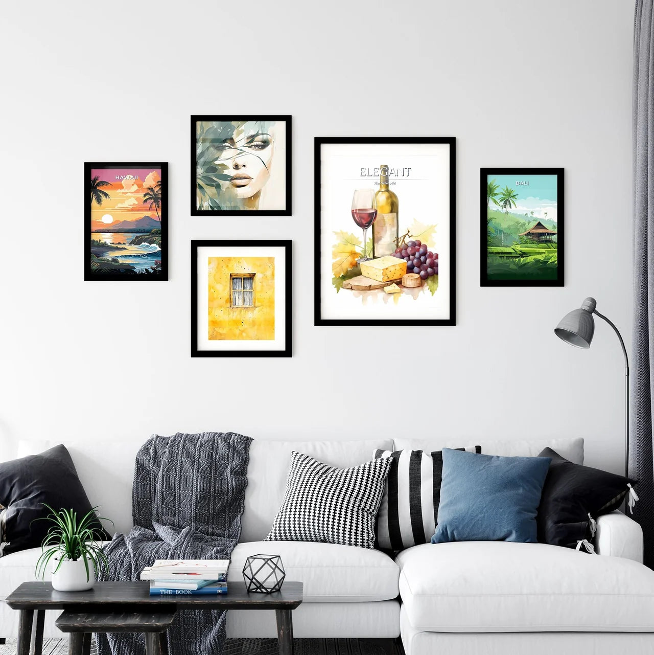 Watercolor Of A Bottle Of Wine And A Glass O Wall Art