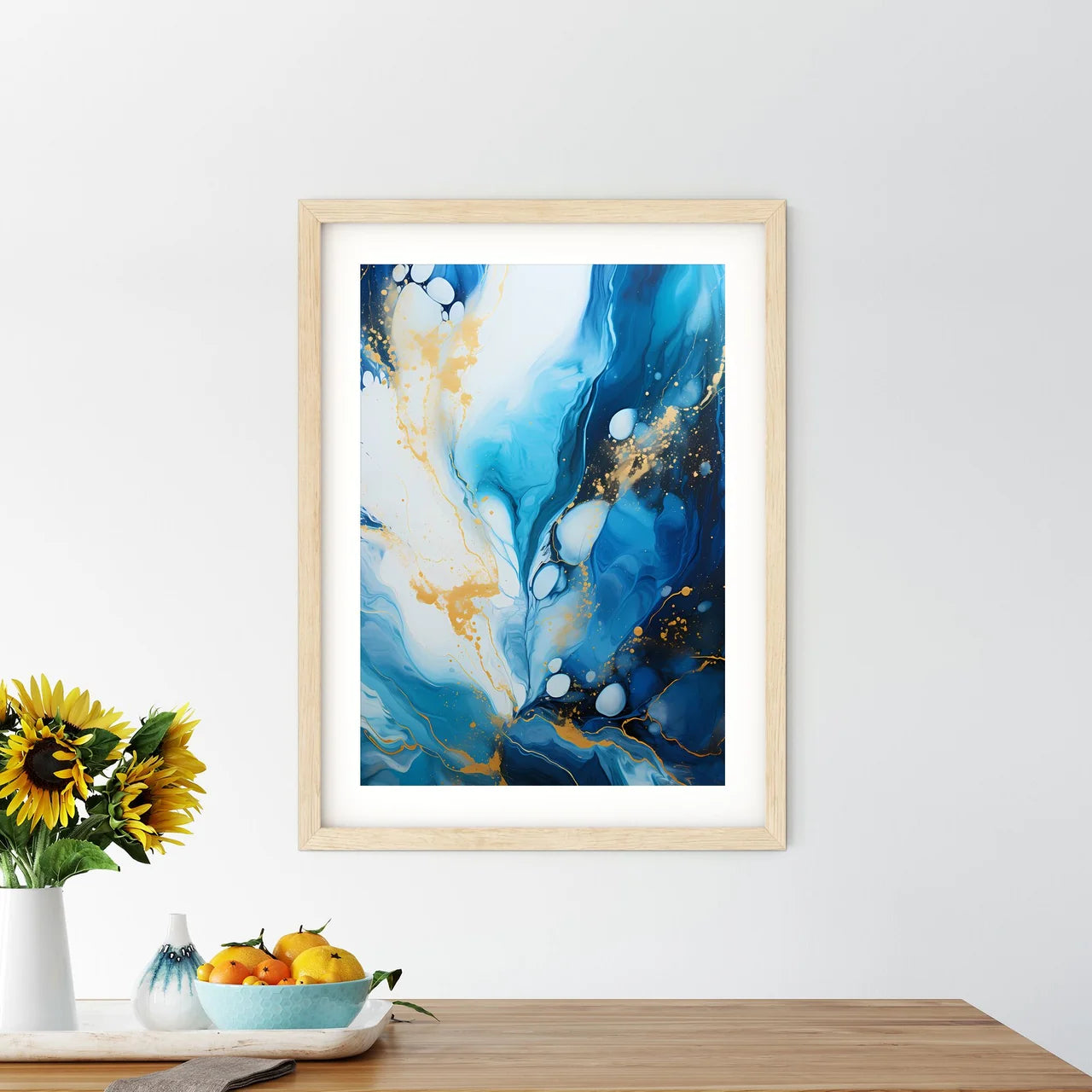 Blue And White Painting Art Prin - Kitchen Hangings