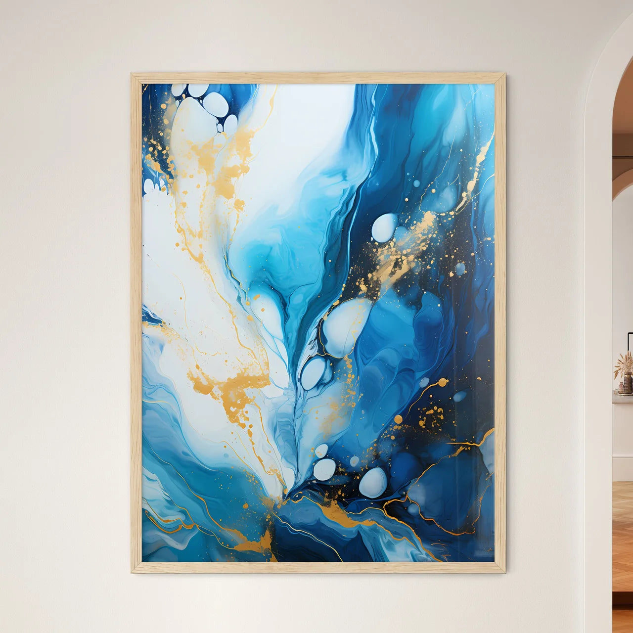 Blue And White Painting Art Prin - Framed Art Print