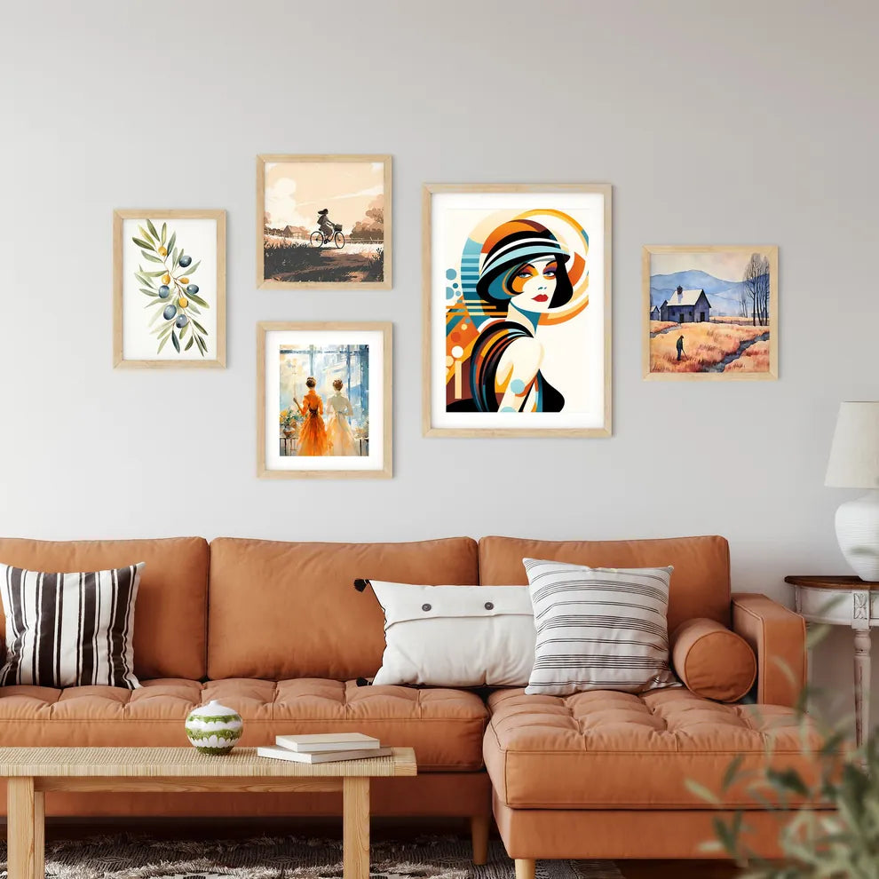 Woman With Colorful Makeup Art Prin Framed Print