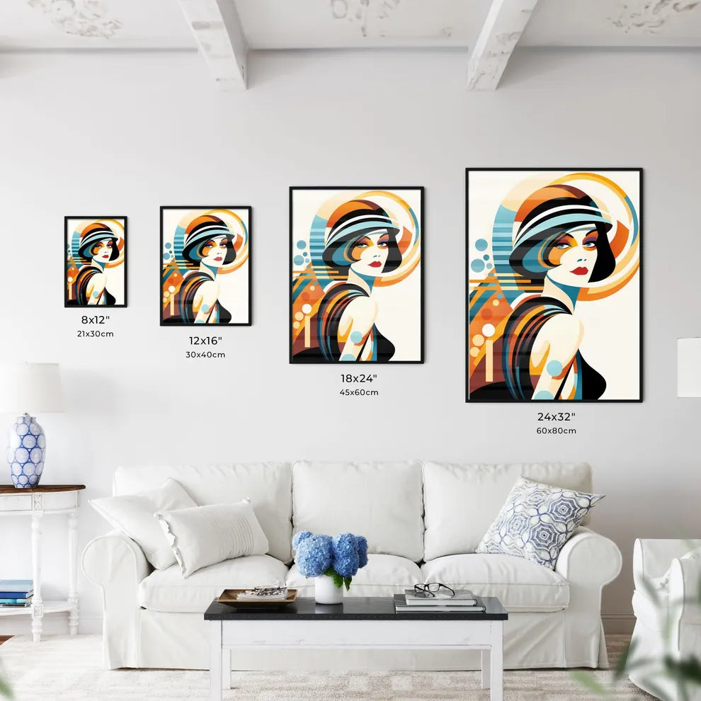 Woman With Colorful Makeup Art Prin Wall Art