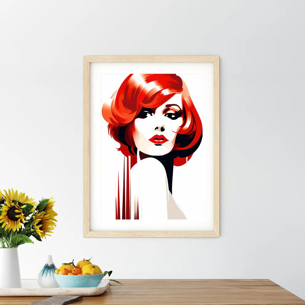 Woman With Red Hair Art Prin - Kitchen Hangings