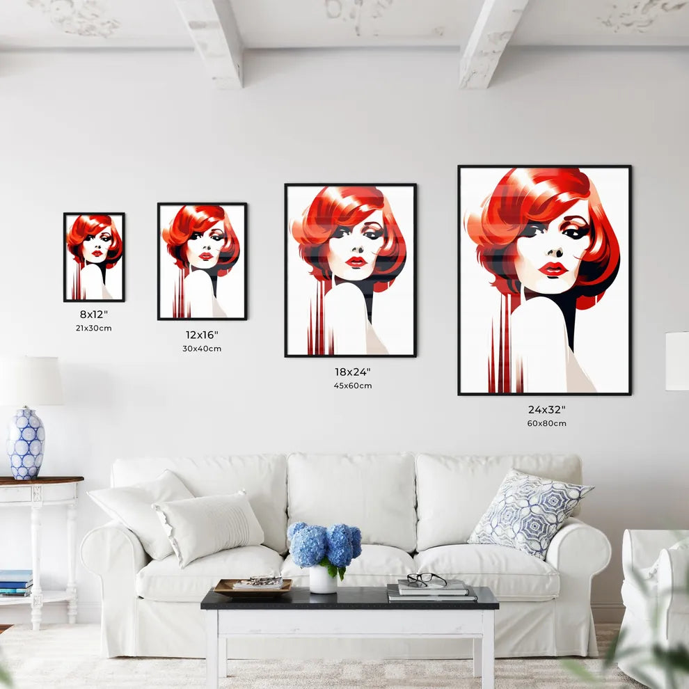 Woman With Red Hair Art Prin Wall Art