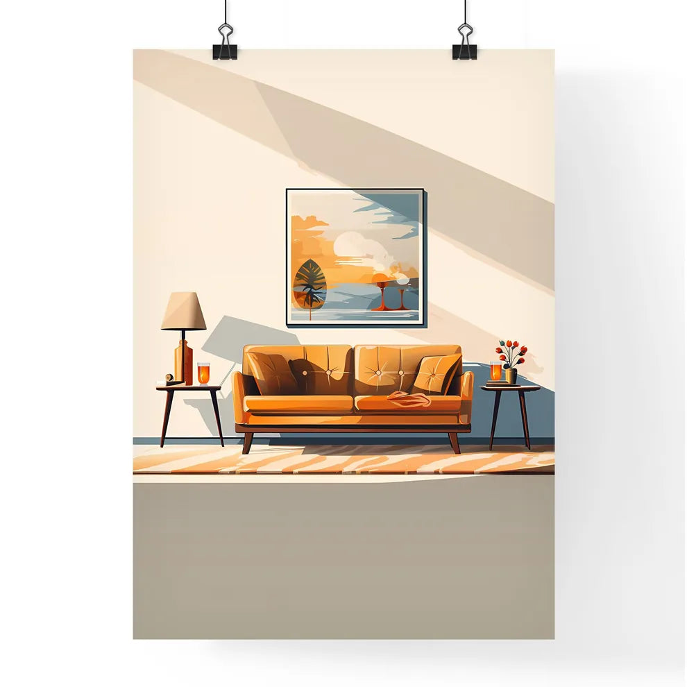 Couch And Table In A Room Art Prin Poster