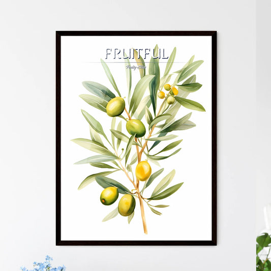 Watercolor Of A Plant With Green Fruits Art  - Framed Art Print
