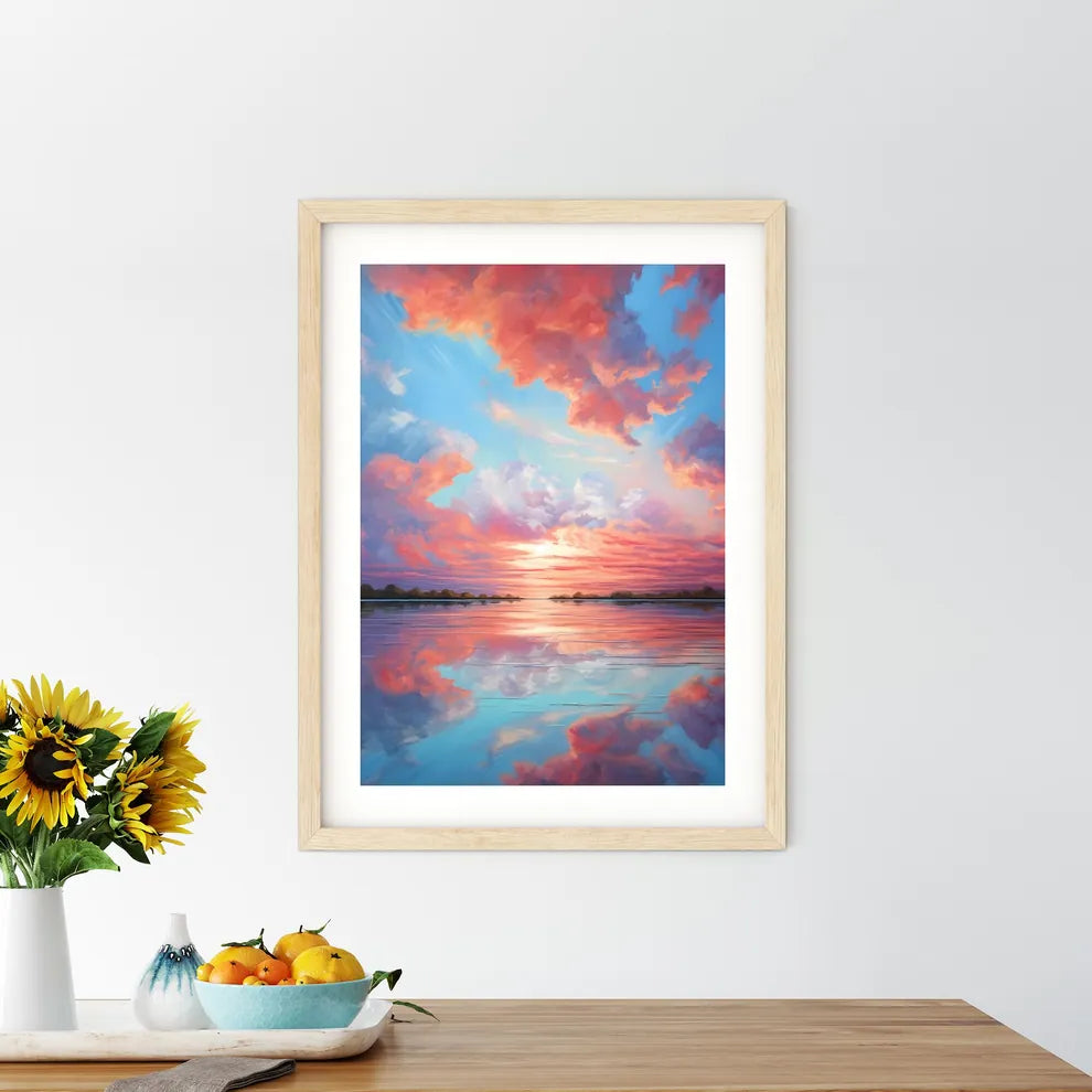 Sunset Over A Body Of Water Art Prin - Kitchen Hangings