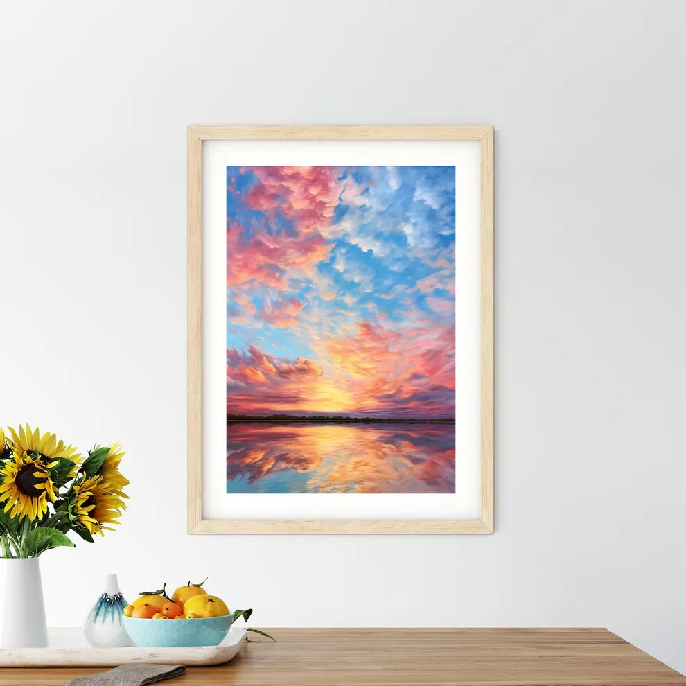 Sunset Over Water Art Prin - Kitchen Hangings