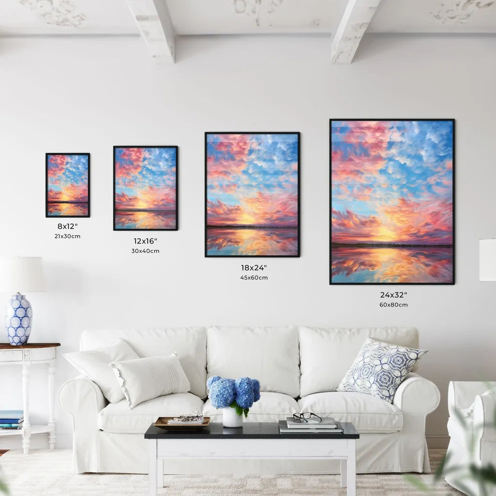 Sunset Over Water Art Prin Wall Art