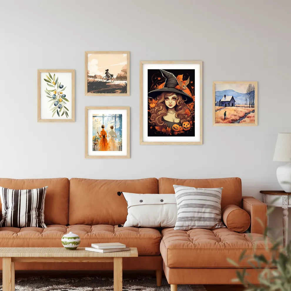 Cartoon Of A Woman In A Perso Framed Print