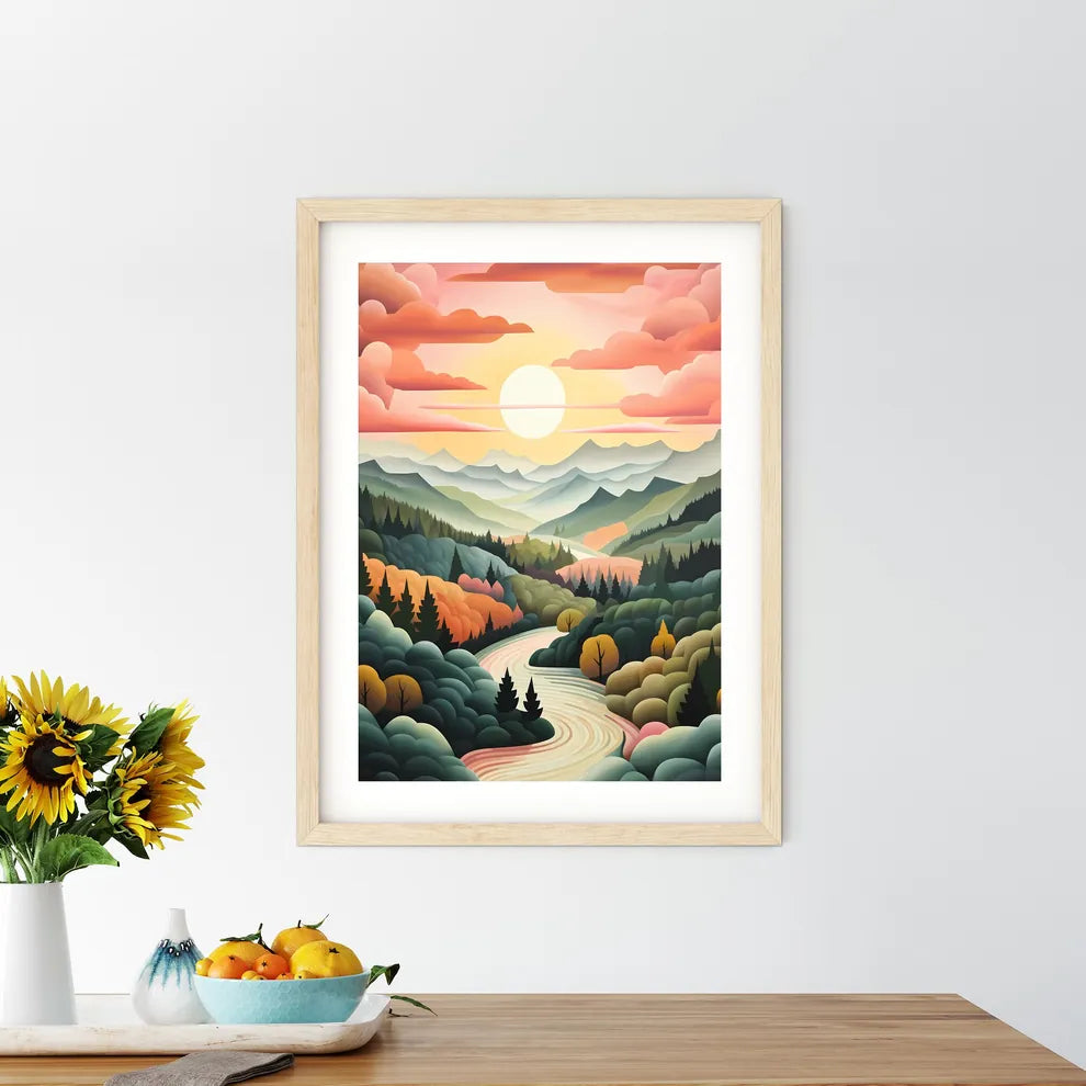 Landscape With A River And Trees Art Prin - Kitchen Hangings