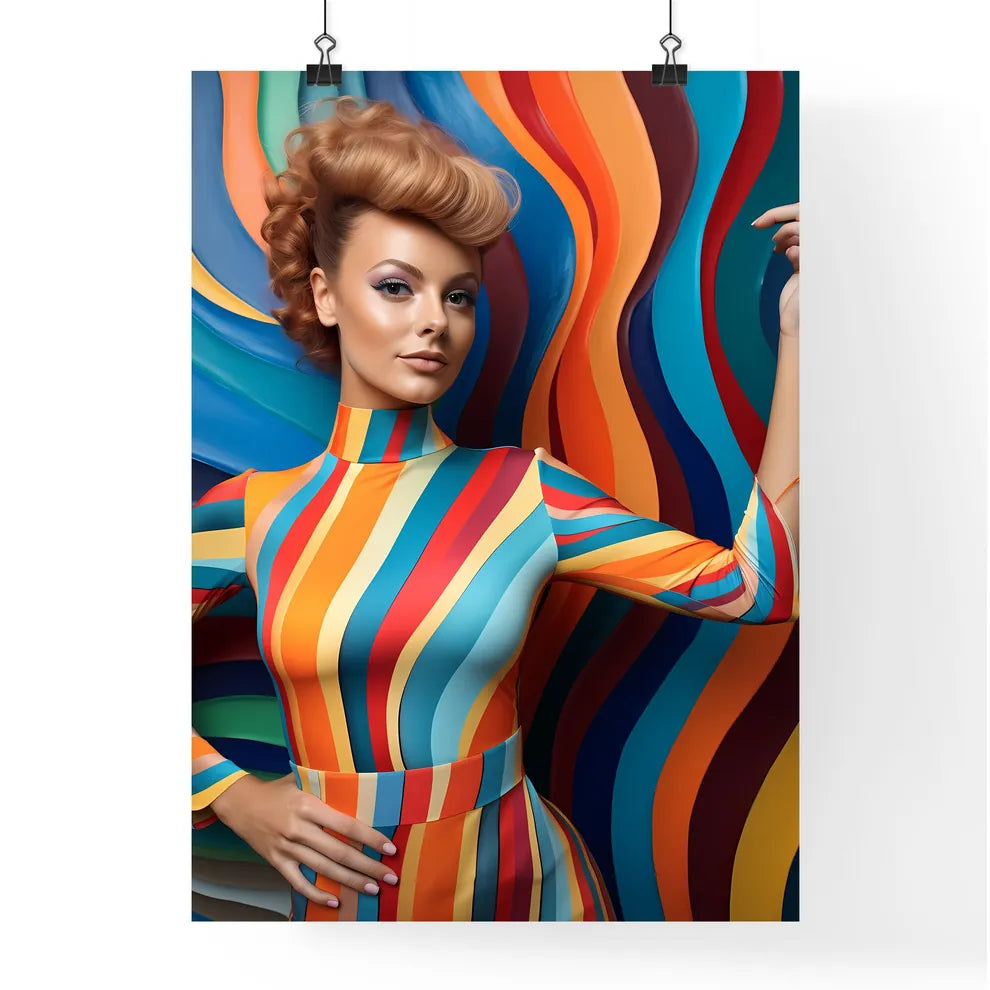 Woman In A Colorful Dress Art Prin Poster