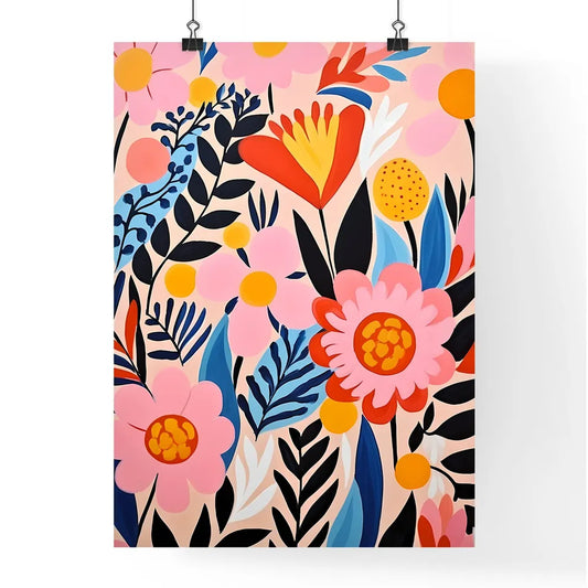 Painting Of Flowers And Leaves Art Prin Poster