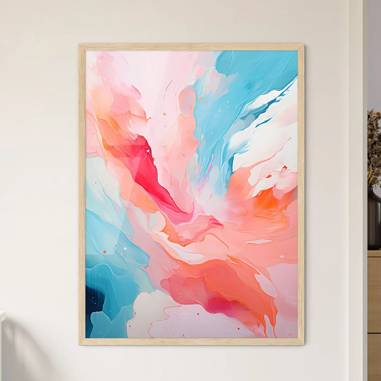 Colorful Painting Of A Cloud Of Paint Art Pr - Framed Art Print