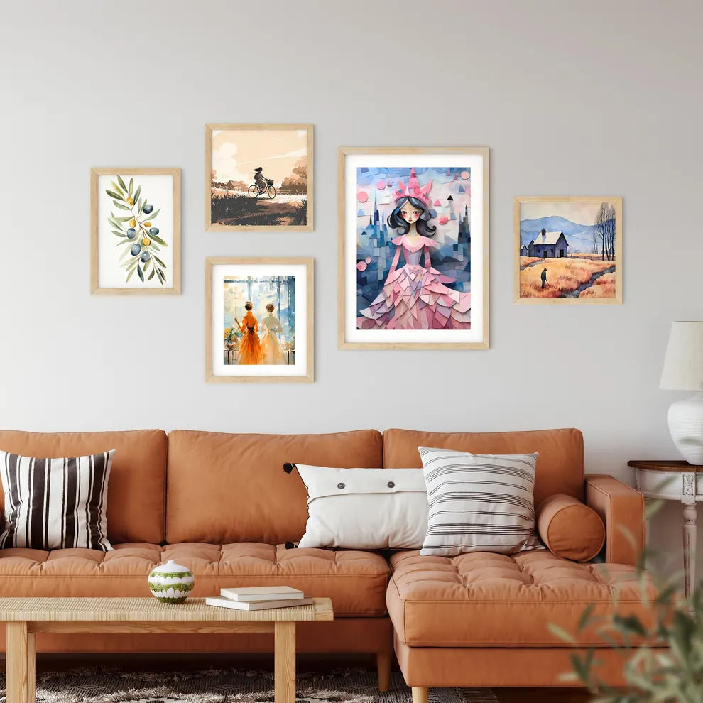 Paper Cut Out Of A Princess Art Prin Framed Print