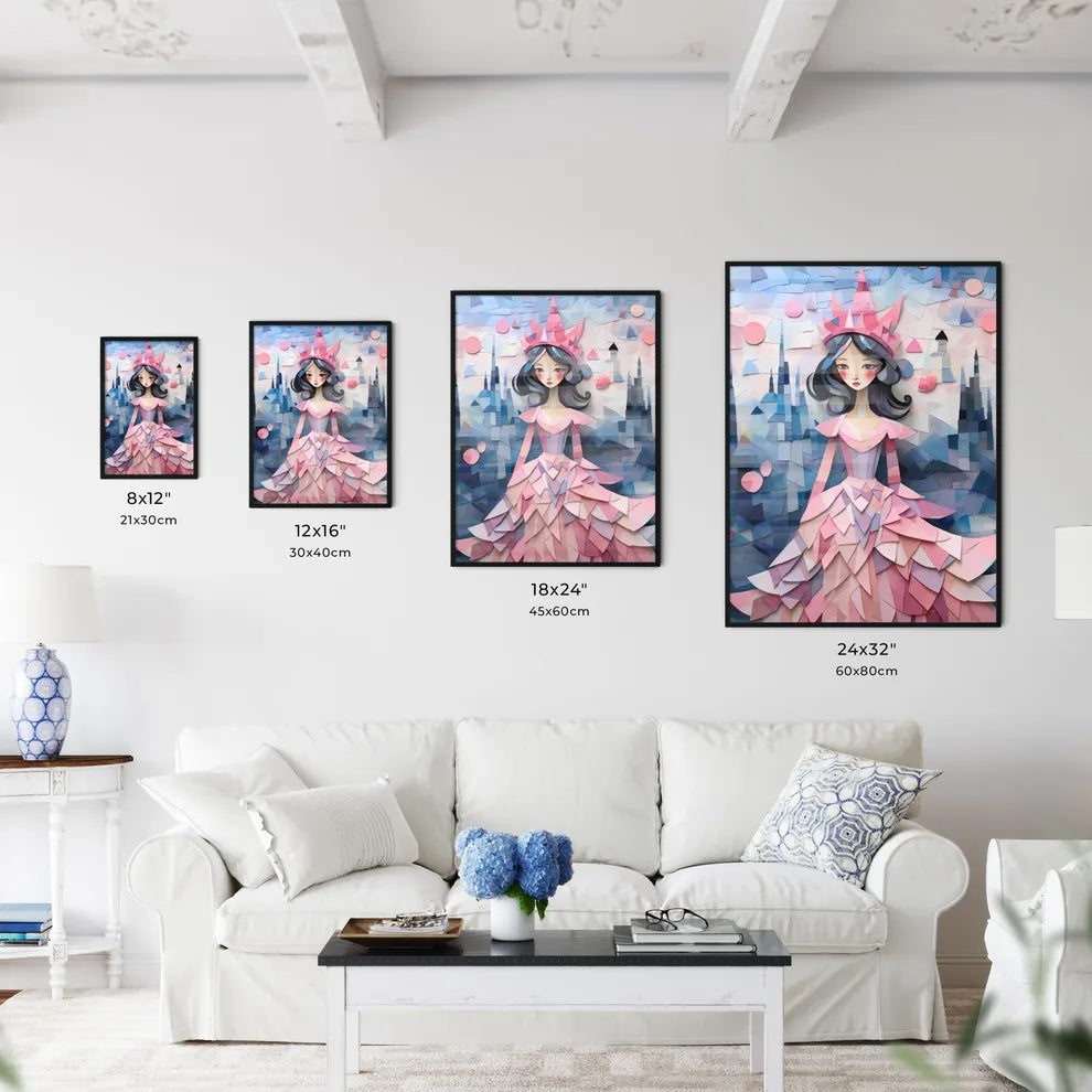 Paper Cut Out Of A Princess Art Prin Wall Art