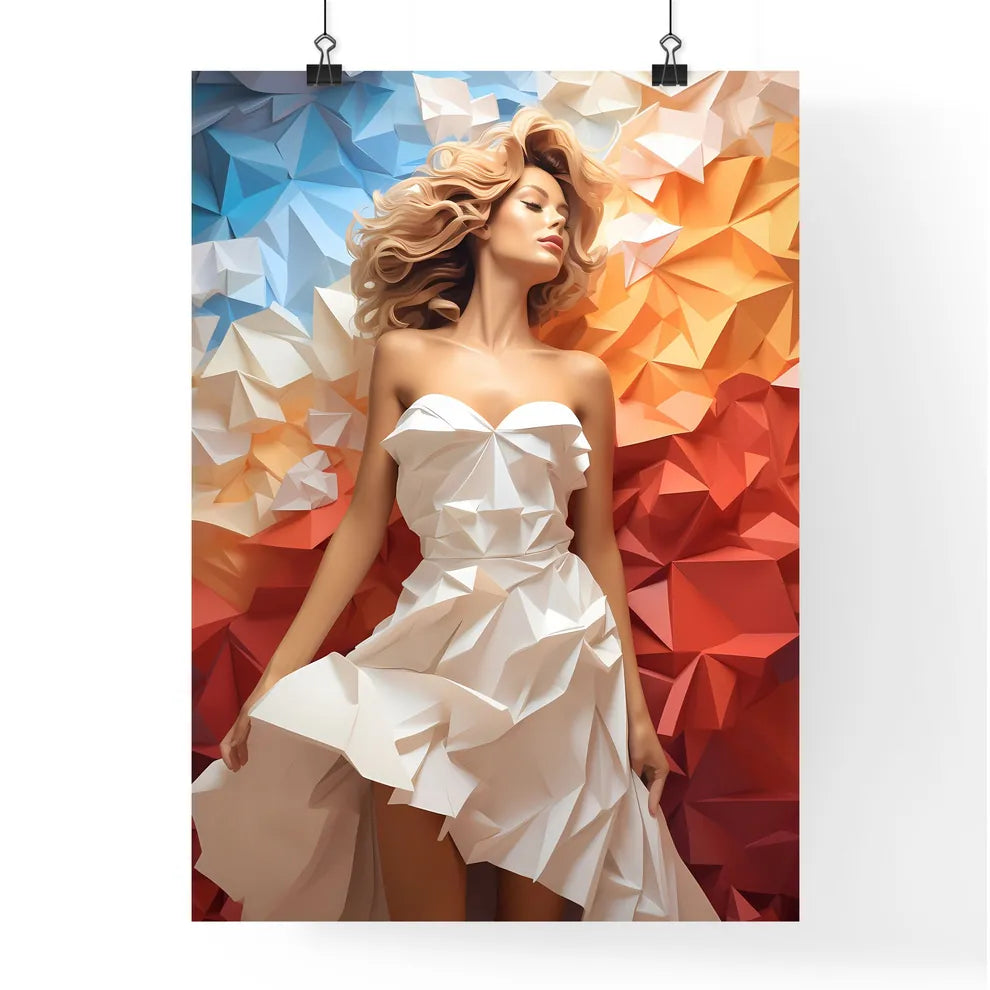 Woman In A White Dress Art Prin Poster