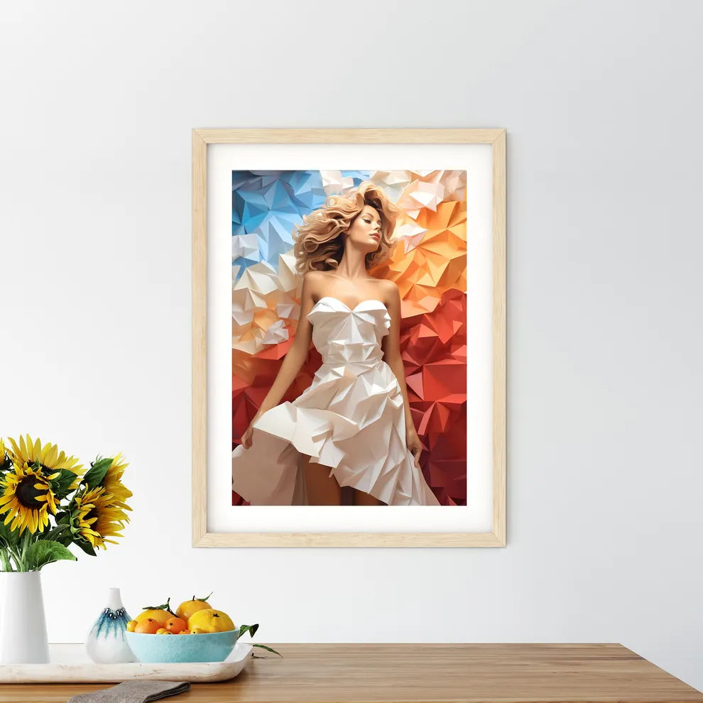 Woman In A White Dress Art Prin - Kitchen Hangings