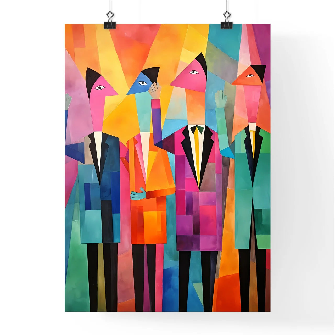 Group Of People In Suits Art Prin Poster