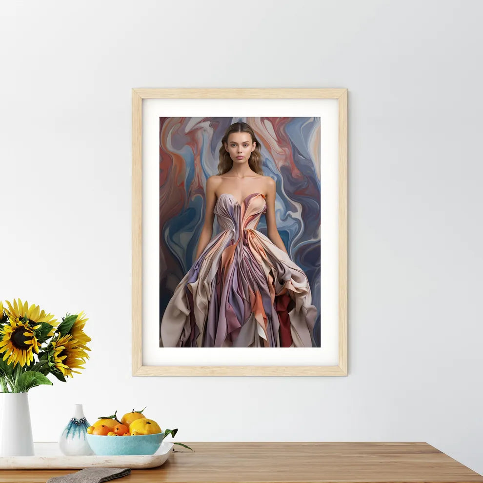 Woman In A Dress Art Prin - Kitchen Hangings