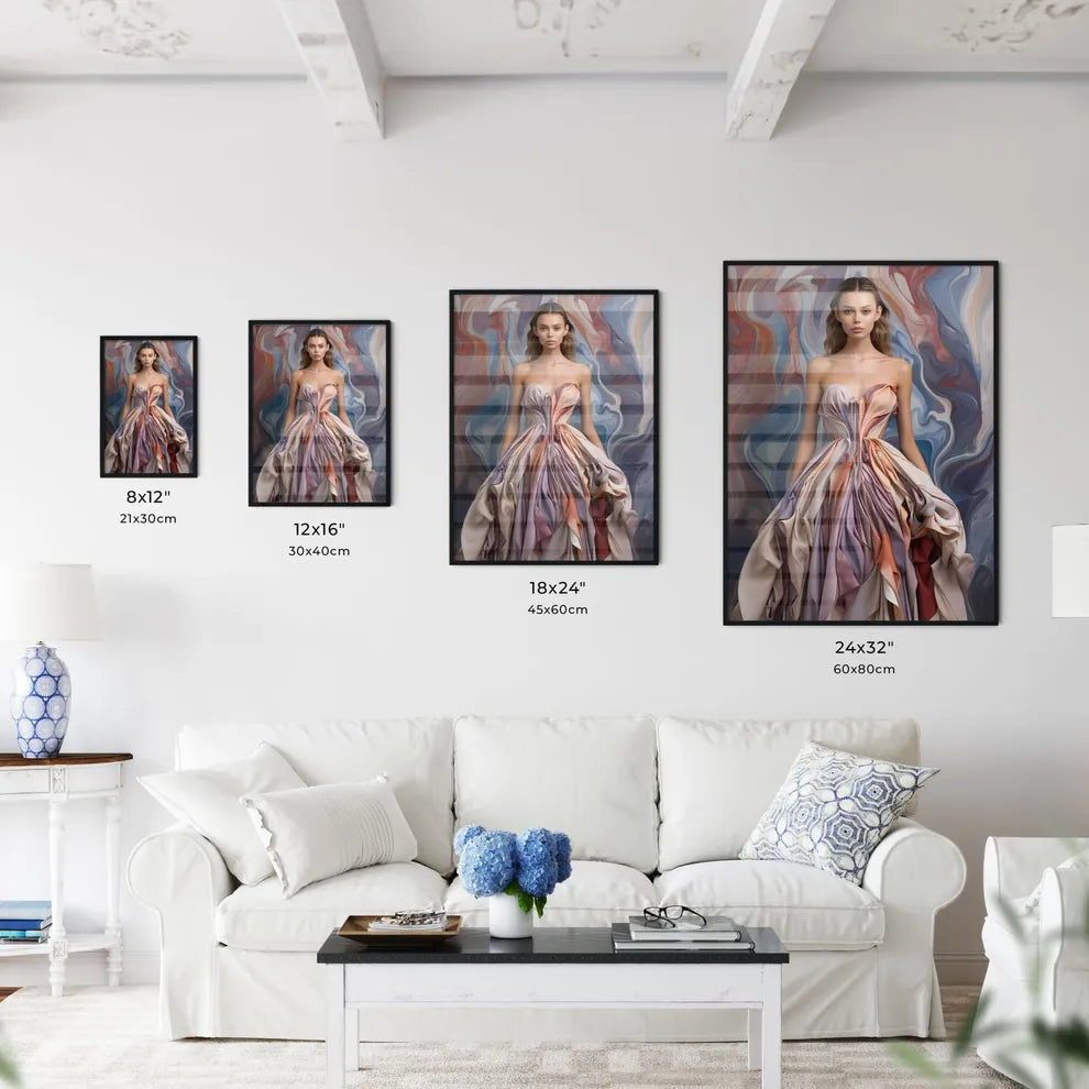 Woman In A Dress Art Prin Wall Art
