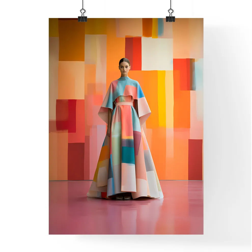 Woman In A Colorful Dress Art Prin Poster