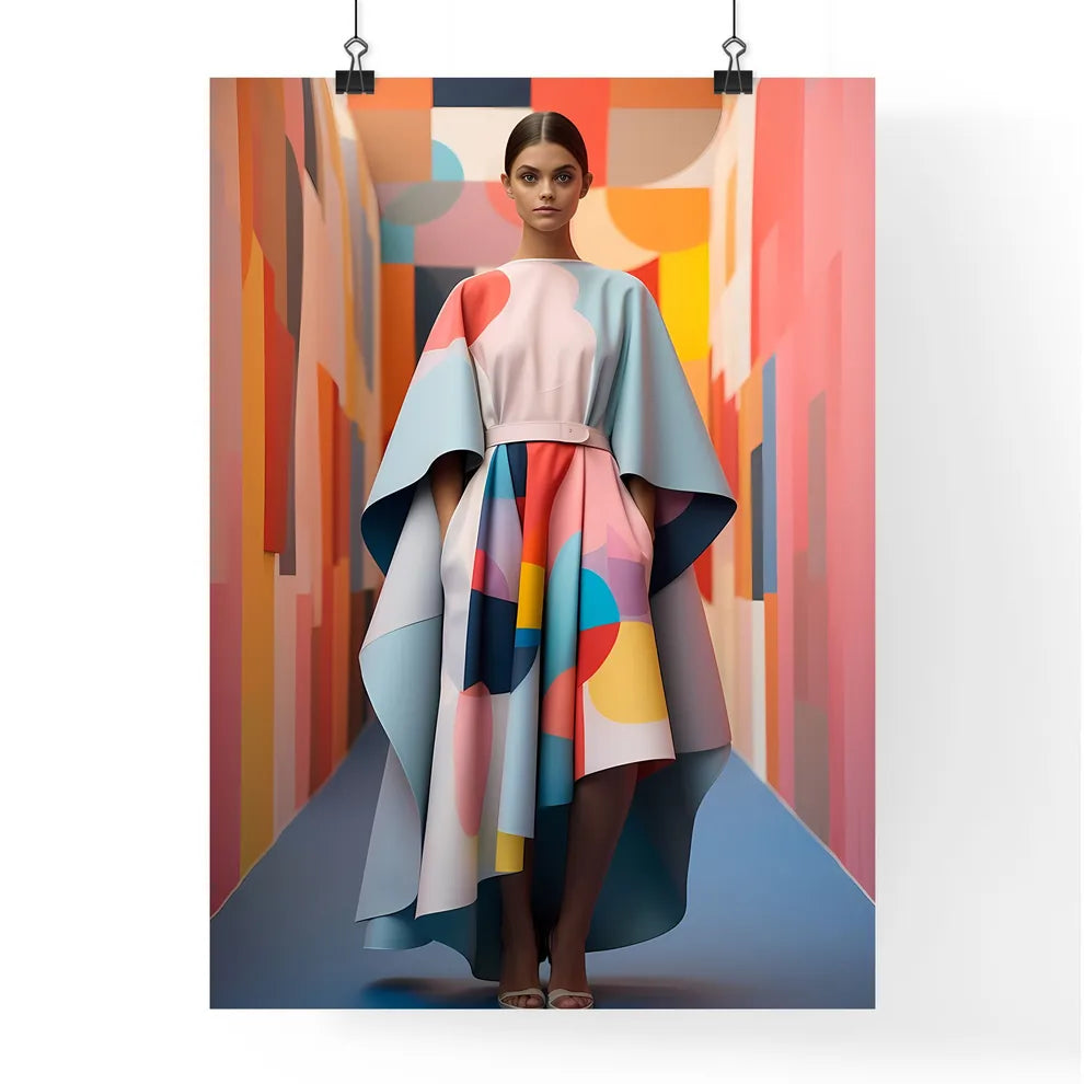 Woman In A Colorful Dress Art Prin Poster