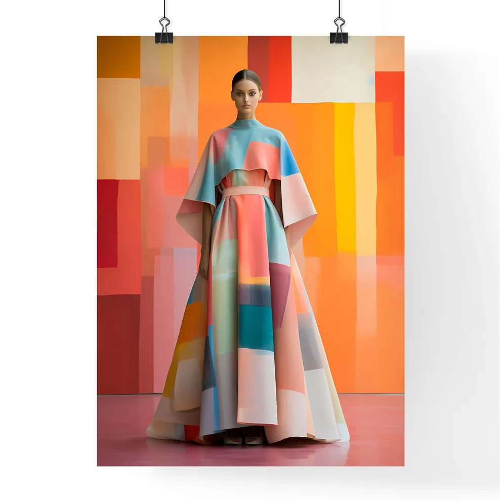 Woman In A Colorful Dress Art Prin Poster